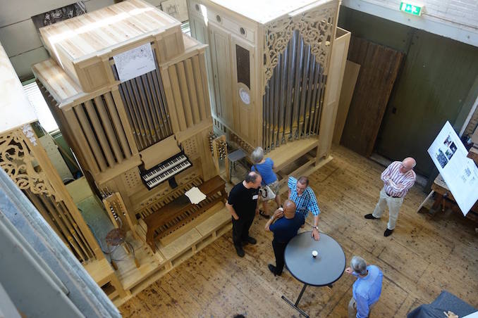 orgel sidney sussex college cambridge in werkplaats van flentrop orgelbouw