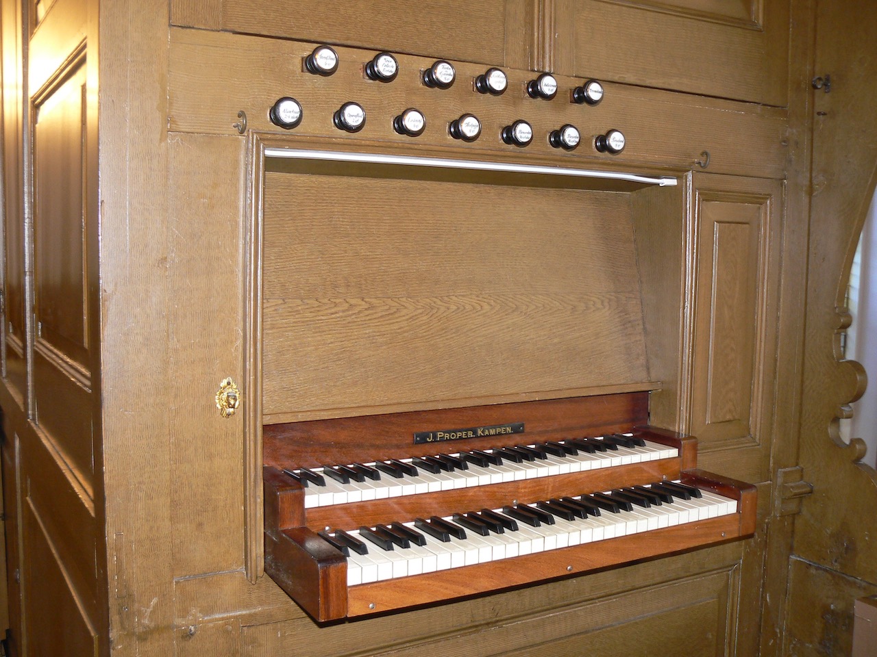 Kampen Sint Annakapel, orgel (klaviatuur)