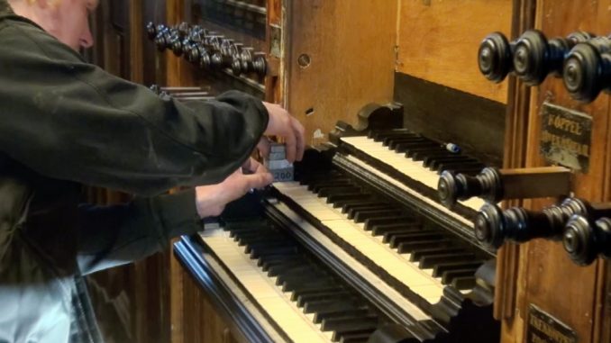 Restauratie orgel Oude Kerk Amdsterdam klaviatuur still