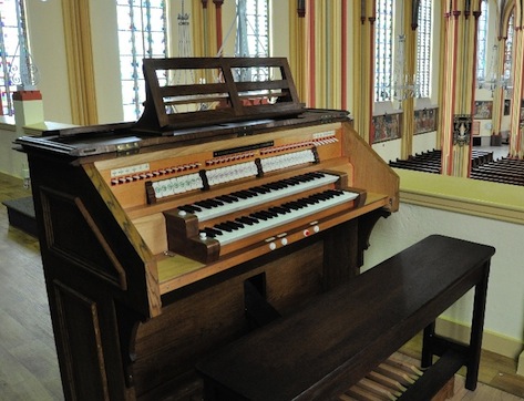 Speeltafel van het Maarschalkerweerd-orgel in de Sint Jeroen te Noordwijk